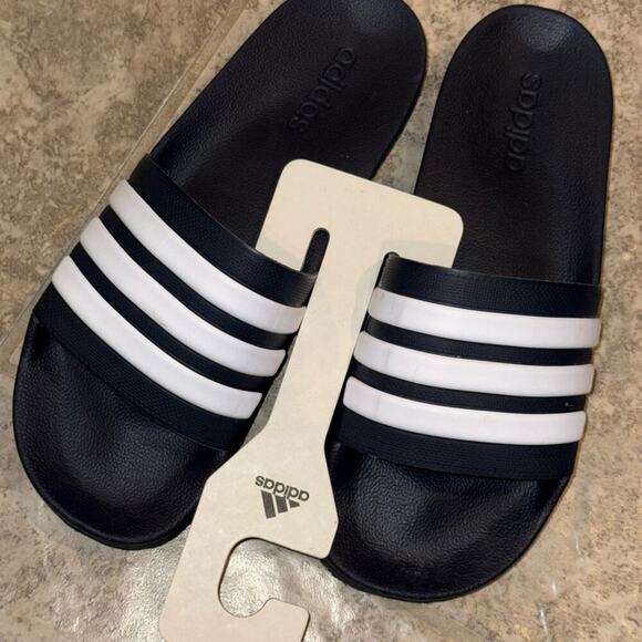 adidas Other - Adidas Blue and White Slide Sandals NWT